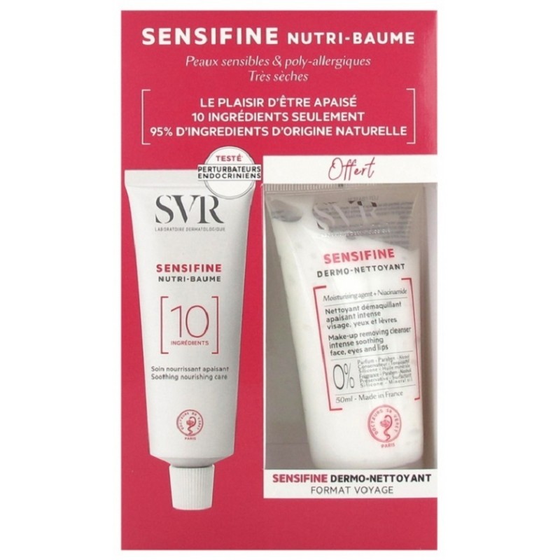 SVR SENSIFINE NUTRI-BAUME 40 ML + SENSIFINE DERMO NETTOYANT DEMAQUILLANT 40 ML OFFERT