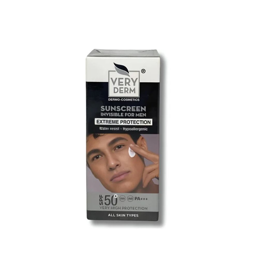 VERY DERM – ÉCRAN SOLAIRE SPF50+ INVISIBLE POUR HOMME 50ML
