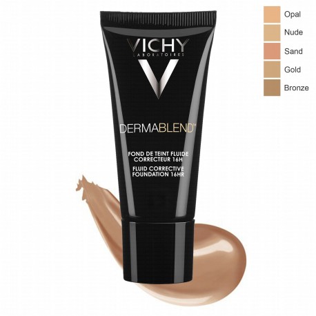 VICHY Dermablend Fond de Teint fluide correcteur 16h Teinte 25 Nude 30ml